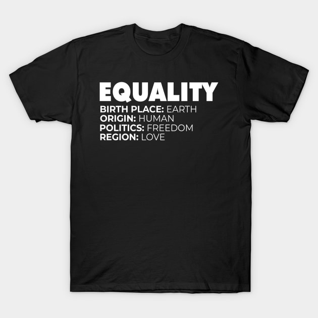 Equality Equality Definition Profile T-Shirt by swissles